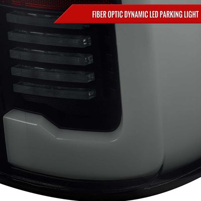 For Dodge RAM 2500/3500 2019-2024 LED Sequential Signal Tail Lights Glossy Black Housing Dark Smoked Lens