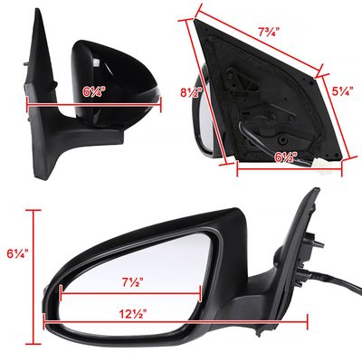 2014-2018 Toyota Corolla Black 7Pin Heated Side Mirror LED Turn Signal Driver