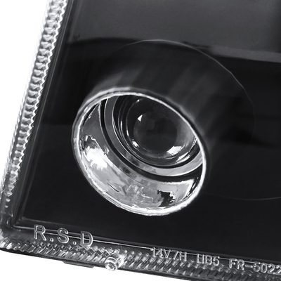 1993-1997 Ford Ranger Headlights Integrated H3 Projector Fog Light Black