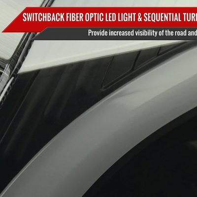 2008-2014 Cadillac CTS Sequential LED Bar Projector Headlights Matt Smoke