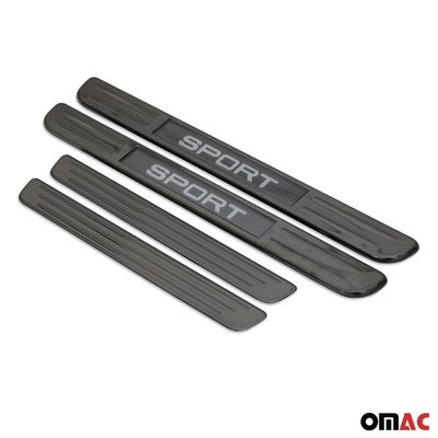 2018-2024 VW Tiguan Door Sill Scuff Plate Illuminated Sport Stainless Steel Dark 4 Pcs