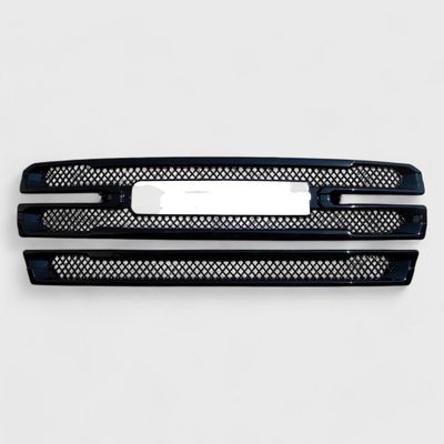 2019-2021 GMC Sierra 1500 Grille Overlay Gloss Black 2Pcs ABS Plastic
