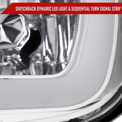 For Ford Ranger XL XLT 2019-2023 Factory Style Headlights LED Bar Turn Signal Chrome Housing Clear Lens