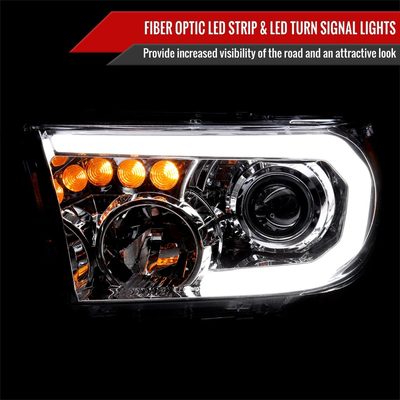 2007-2013 Toyota Tundra/ 08-2017 Sequoia Retro LED Headlights LED Signal Chrome