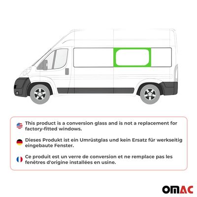 2014-2024 RAM ProMaster Window Glass Mid Left Side L3 L4 Black