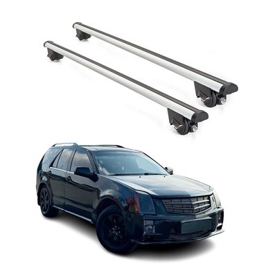 2004-2009 Cadillac SRX Roof Rack Cross Bars Silver