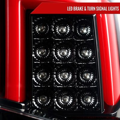 2014-2018 Chevy Silverado 1500 2500HD /Sierra 3500HD LED Tail Lights Jet Black