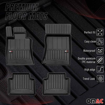 2017-2026 Alfa Romeo Giulia RWD Premium Floor Mats Liners Full Set All Weather Heavy Duty Black