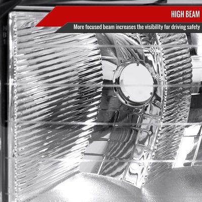 1999-2001 Dodge RAM 1500 Sport Factory Headlights and Corner Lights Chrome