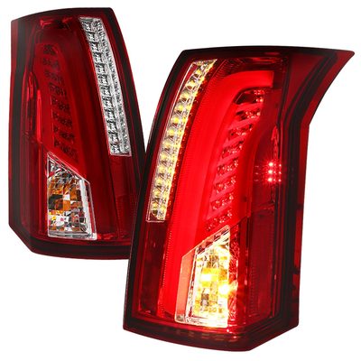 2003-2007 Cadillac CTS LED Tail Lights Chrome Housing/Red Lens