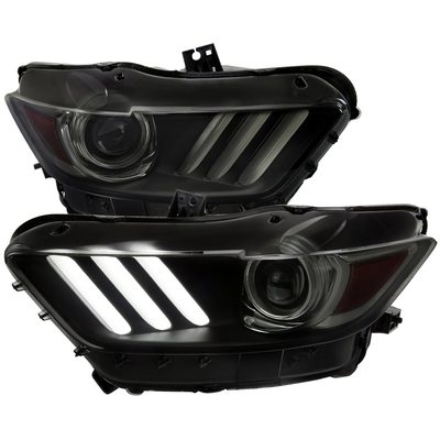 2015-2017 Ford Mustang HID/Xenon LED Turn Signal Projector Headlights Smoke
