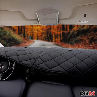 2014-2026 RAM ProMaster Thermal Windshield Sun Shade Magnetic Black 3Pcs