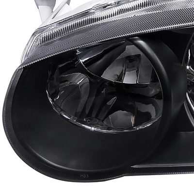 2001-2002 Toyota Corolla Factory Headlights w/Corner Lights Matt Black/Clear