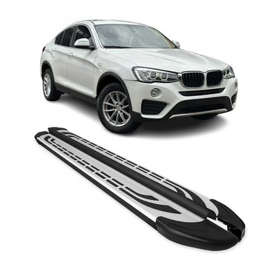 2015-2018 BMW X4 F26 Running Boards Side Steps Silver & Black