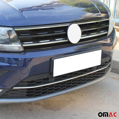Front Bumper Trim Molding for VW Tiguan Allspace 2018-2020 Stainless Steel 1 Pc