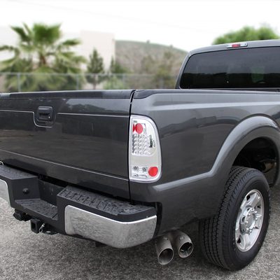 2008-2016 Ford F-250/F-350/F-450/F-550 Super Duty LED Tail Lights Chrome/Clear