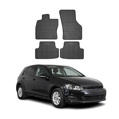 2015-2021 VW Golf Mk7 Floor Mats Liners Full Set All Weather Rubber Black