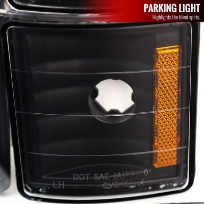 1994-1998 Chevy Silverado/Tahoe/Suburban/C10 Headlights LED Lights Black