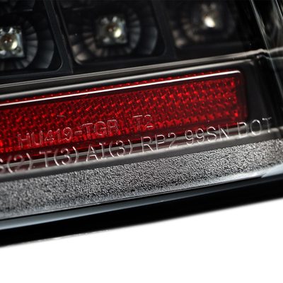 1999-2004 Ford Mustang Sequential LED Tail Lights Black Housing/Clear Lens