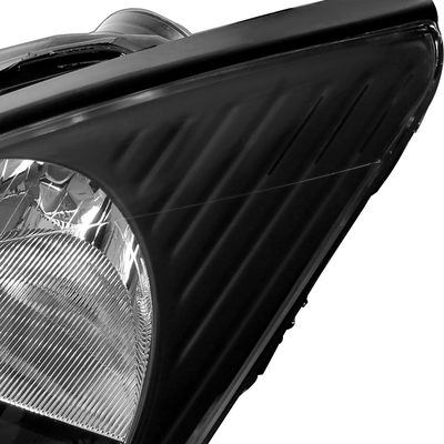 2000-2004 Ford Focus Factory Style Crystal Headlights Matte Black/Clear Lens