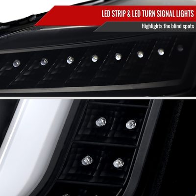 2015-2020 GMC Yukon/Yukon XL LED U-Bar Headlights LED Signal Lights Black