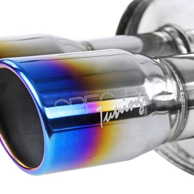 2008-2014 Subaru Impreza WRX STI Sedan Dual Catback Exhaust Burnt Quad Tip