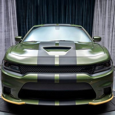 2015-2019 Dodge Charger SRT Glossy Yellow ABS 2PC Front Bumper Lip Splitters