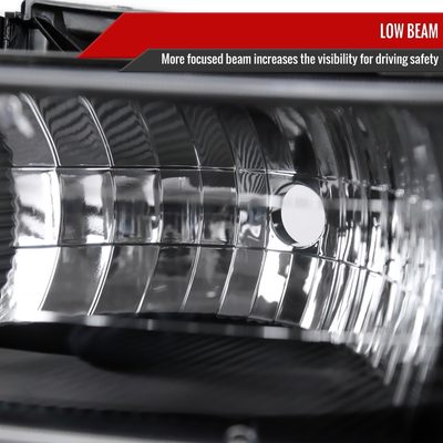 1999-2002 Chevy Silverado/ Tahoe/Suburban Factory Headlights Bumper Black