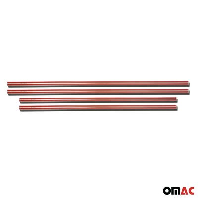 2014-2019 GMC Sierra Crew Cab 1500/2500/3500 Side Door Molding Trim Stainless Steel Silver 4x