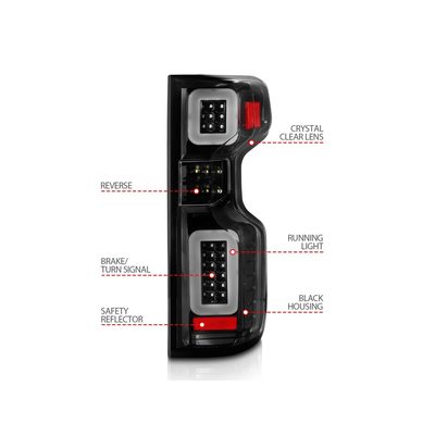 Anzo Black LED Tail Lights 311414