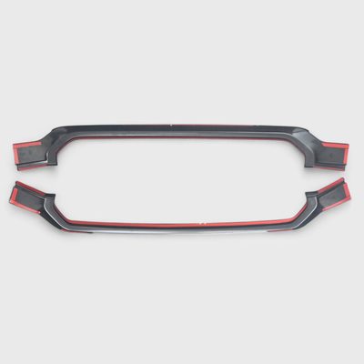 2021-2023 Ford F-150 Grille Overlay Gloss Black 2Pcs ABS Plastic
