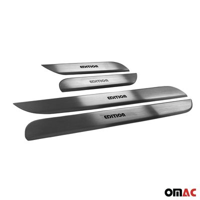2018-2026 Volvo XC60 Door Sill Scuff Plate Scratch Protector Stainless Steel Silver 4x