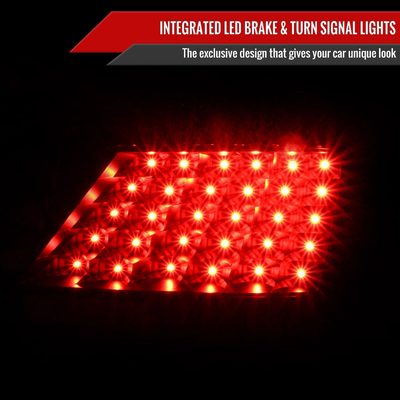 2004-2010 Scion tC V2 LED Tail Lights Matte Black Housing/Clear Lens