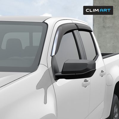 Clim Art Wind Deflectors for Chevrolet Colorado 2023-2026 Crew Cab Dark Smoke 4x