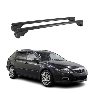 2003-2008 Mazda 6 Roof Rack Cross Bars Black