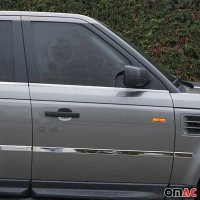 2006-2009 Land Rover Range Rover Sport Window Molding Trim Stainless Steel Silver 6x