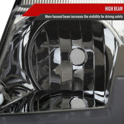 1999-2004 Jeep Grand Cherokee Factory Dual LED Bar Headlights Chrome/Smoke