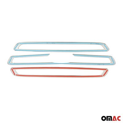 2015-2020 Ford Transit 150 250 350 Front Bumper Grill Trim Molding Stainless Steel 3Pcs