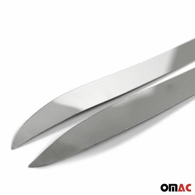 2018-2023 Hyundai Kona Rear Bumper Diffusor Chrome Trim Silver Stainless Steel 2 Pcs