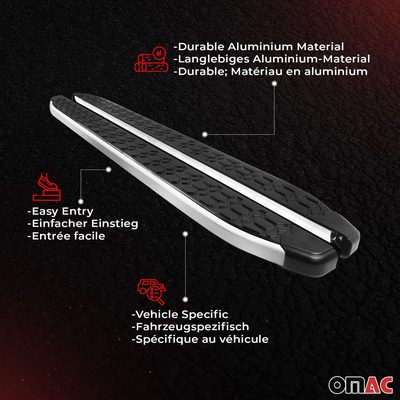 2010-2024 Toyota 4Runner Nerf Bar Side Step Running Boards Alu 2x