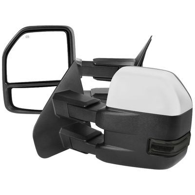 2007-2014 Ford F-150 Chrome Heated Towing Mirrors Smoke Turn & Puddle Lights