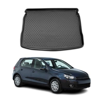 2010-2014 VW Golf VI HB Cargo Mats Liner All-Weather TPE Black 1 Pcs
