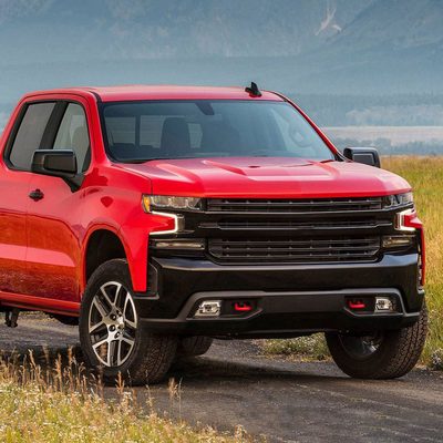 2019-2022 Chevy Silverado 1500 LED Fog Lights Kit Chrome Housing/Clear Lens