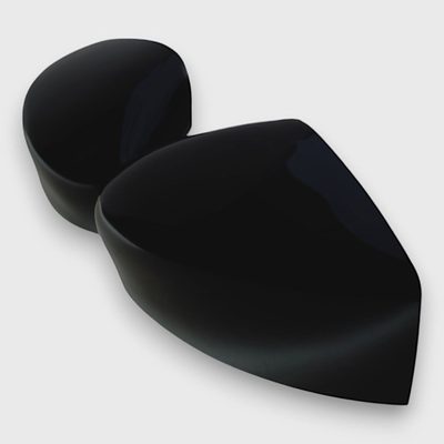 2017-2024 Nissan Kicks / Leaf / Versa Mirror Cover Caps Gloss Black 2Pcs ABS Plastic