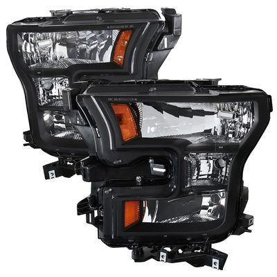 2015-2017 Ford F-150 Replacement Factory Style Headlights Matte Black/Clear