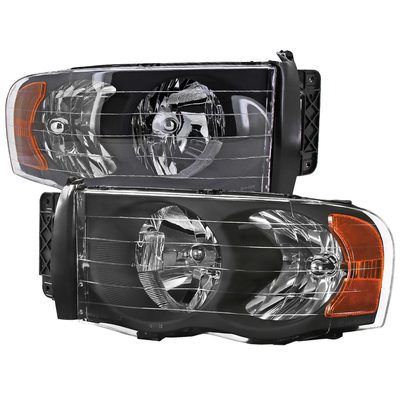 2002-2005 Dodge RAM 1500/ 2003-2005 RAM 2500 3500 Factory Headlights Matt Black