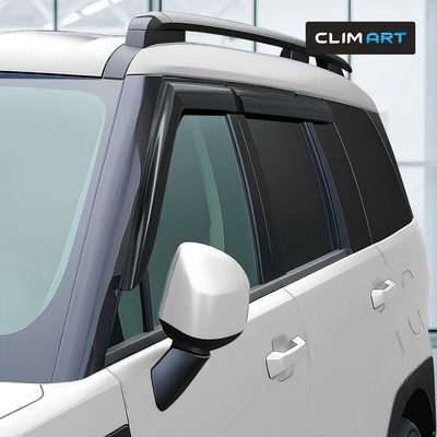 Clim Art Wind Deflectors for Hyundai Santa Fe 2024-2026 Tape-On Dark Smoke 4Pcs