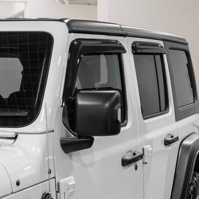 Clim Art Wind Deflectors for Jeep Gladiator / Wrangler 2018-2026 Dark Smoke 4Pcs