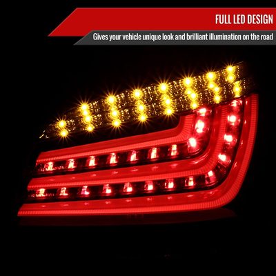 2008-2010 BMW E60 5 Series Sedan LED Tail Lights Glossy Black/Smoke Lens