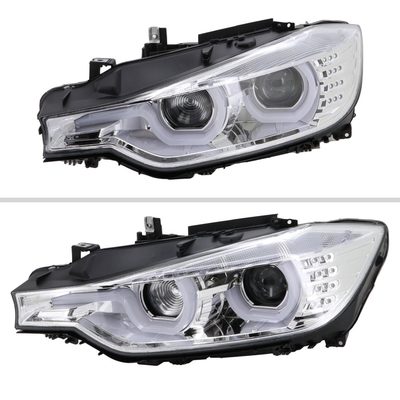 2012-2015 BMW F30 3 Series Sedan Dual U-Bar Headlights LED Signal Lights Chrome